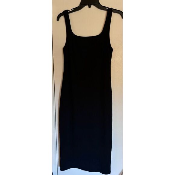 Babaton Contour Squareneck Midi Dress in Black Size M - Picture 10 of 10